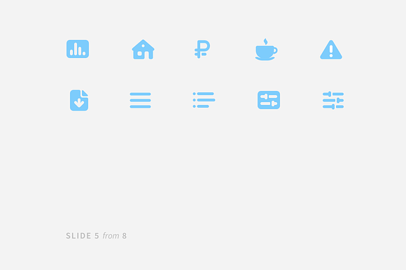 Blue Bold Glyphs in Graphics - product preview 4