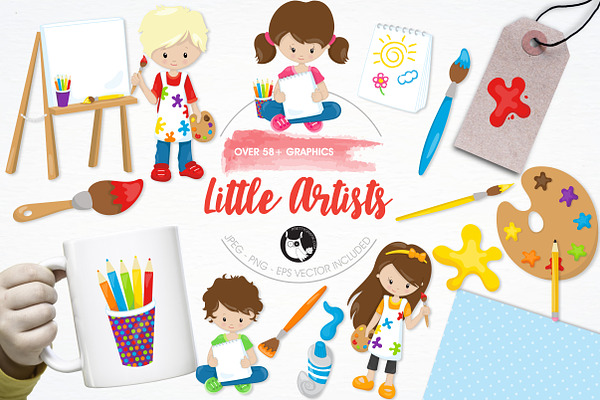 Little artists illustration pack