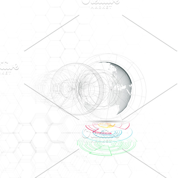 Futuristic high tech backgrounds in Illustrations - product preview 5