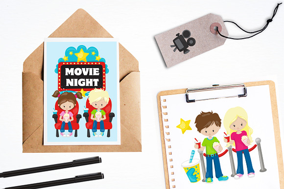 Movie night illustration pack in Illustrations - product preview 3