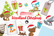 Woodland Christmas illustration pack
