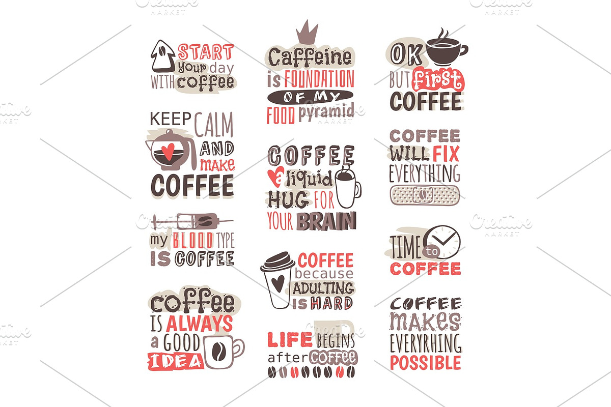 Hand drawn coffee badge vector. in Illustrations - product preview 8
