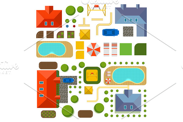 Plan of private house vector illustration