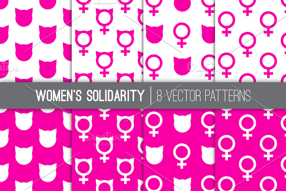 Women's March Vector Patterns
