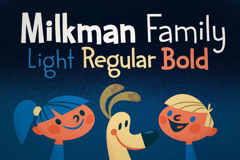 Sale! Milkman Family in Sans-Serif Fonts - product preview 8