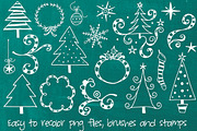 Christmas Doodles Clipart & Brushes