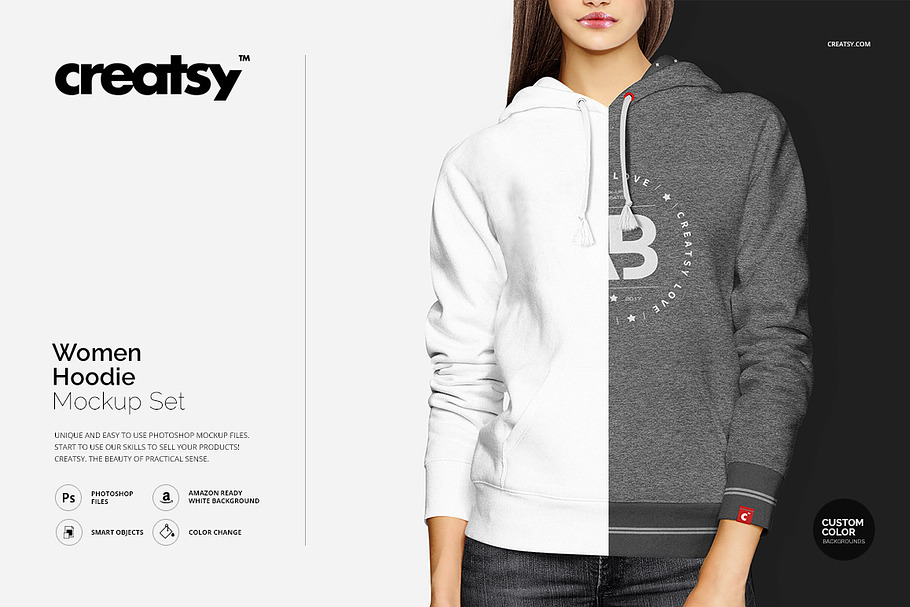 Download Crop Hoodie Many Types Mockup Set | Creative Product ...