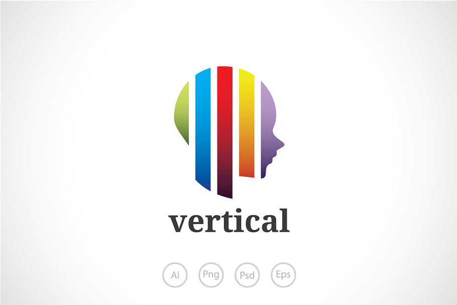 Vertical Mind Logo Template in Logo Templates - product preview 8