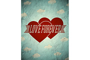 Love forever vintage card