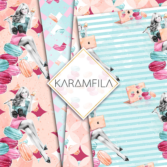 Girl Boss' Morning Seamless Patterns in Patterns - product preview 3