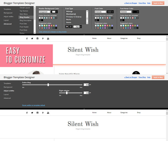 Blogger Template - Silent Wish in Website Templates - product preview 4