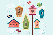 birds and birdhouses