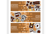 Banners about coffee
