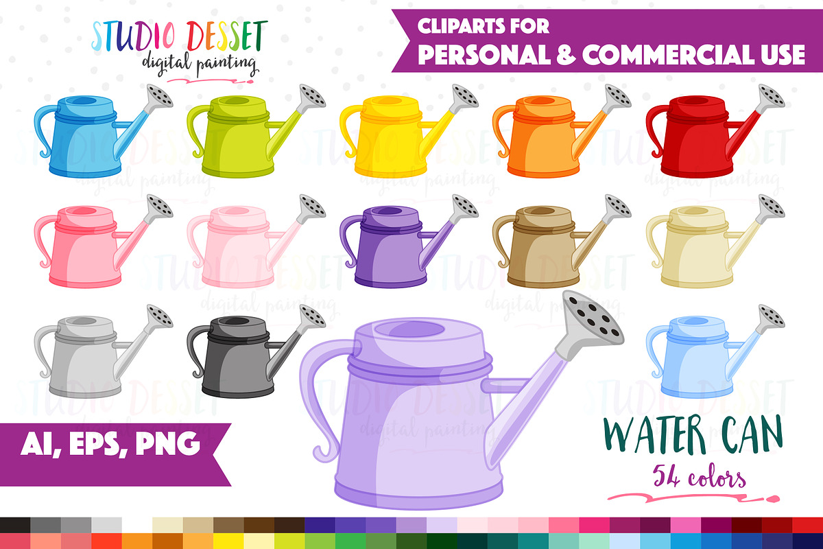 Water Can Vector Clipart in Illustrations - product preview 8