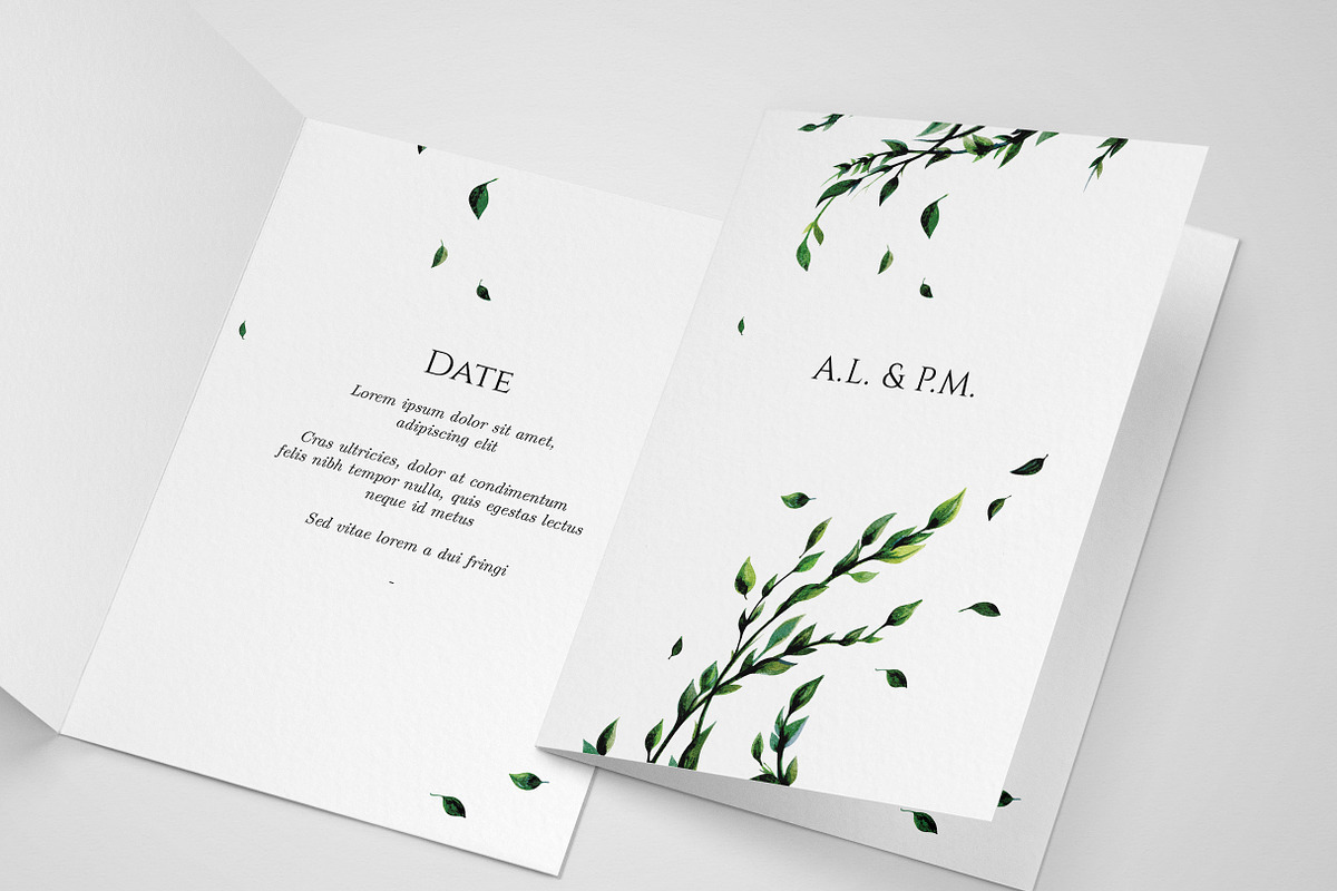 Floral Watercolour Invitation in Wedding Templates - product preview 8