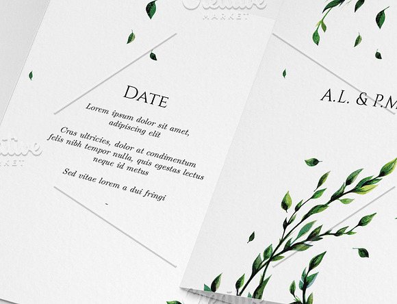 Floral Watercolour Invitation in Wedding Templates - product preview 2