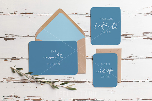Rustic Wedding Suite Mockup Olive 2 in Product Mockups - product preview 2