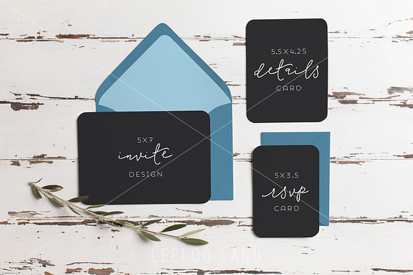 Rustic Wedding Suite Mockup Olive 2 in Product Mockups - product preview 4
