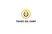 Trade oil corp logo template.