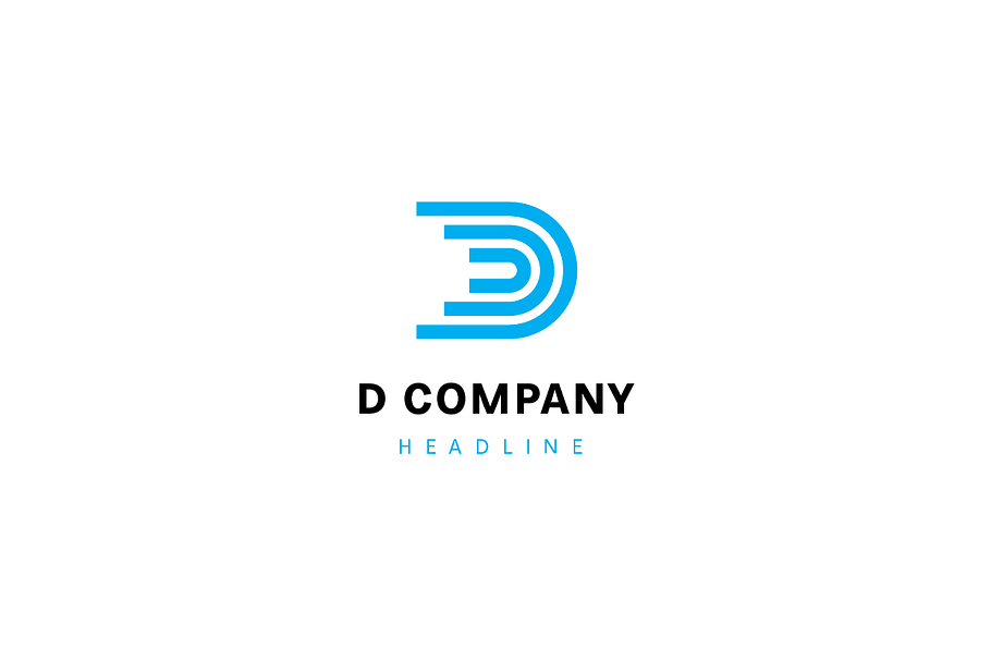 D company logo template. in Logo Templates - product preview 8