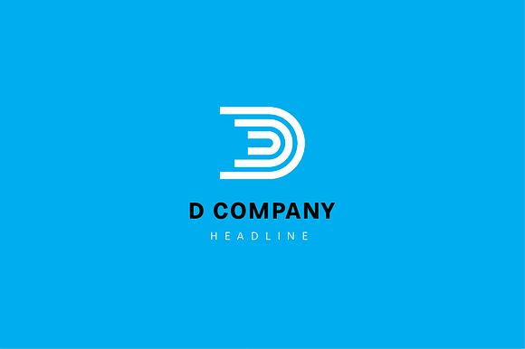 D company logo template. in Logo Templates - product preview 2