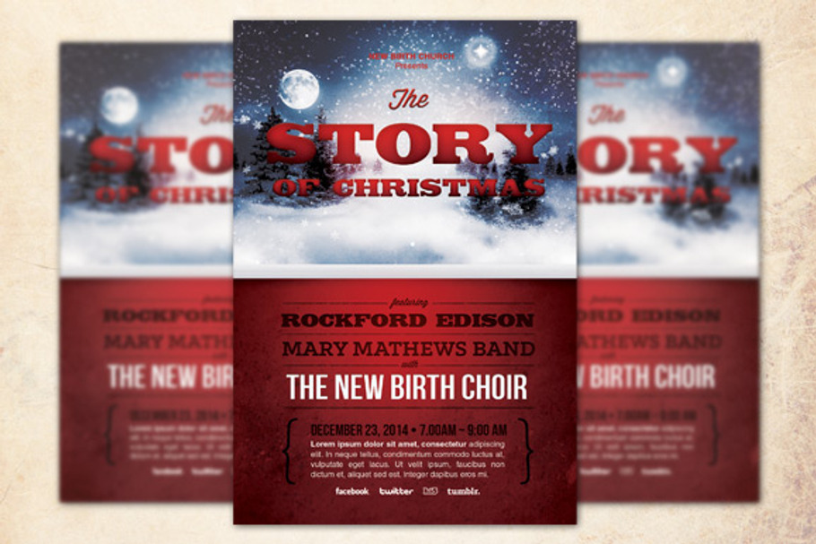 The Story of Christmas Church Flyer in Flyer Templates - product preview 8