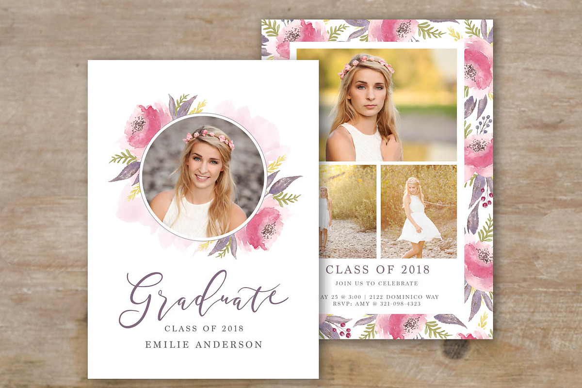 Senior Graduation Card Template in Card Templates - product preview 8