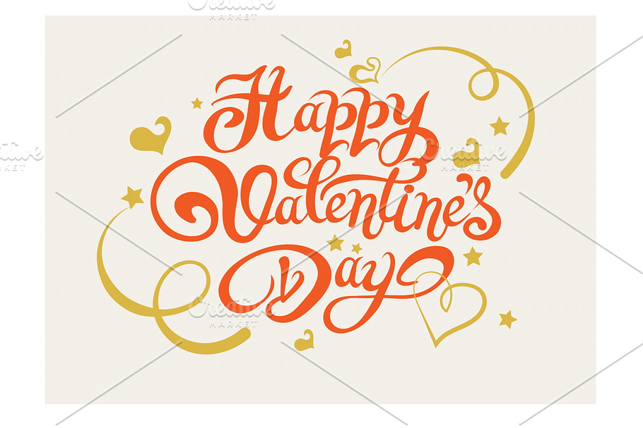 Valentines Day. Lettering Design