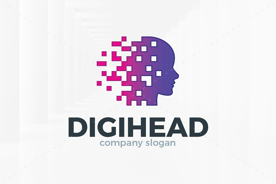 Digi Head Logo Template