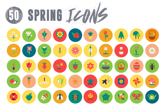 50 Spring Icons Vol.3 in Flower Icons - product preview 2