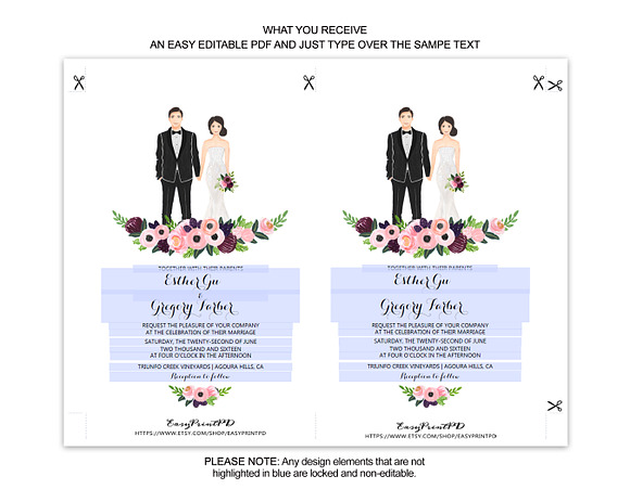 Editable Wedding Invitation in Wedding Templates - product preview 2