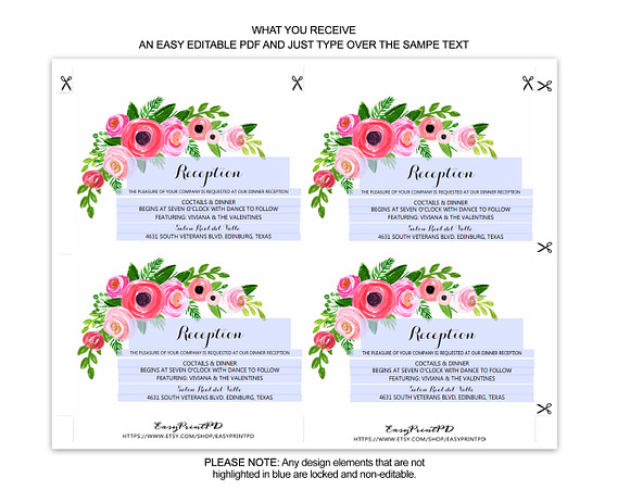 Editable Wedding Invitation Set in Wedding Templates - product preview 1