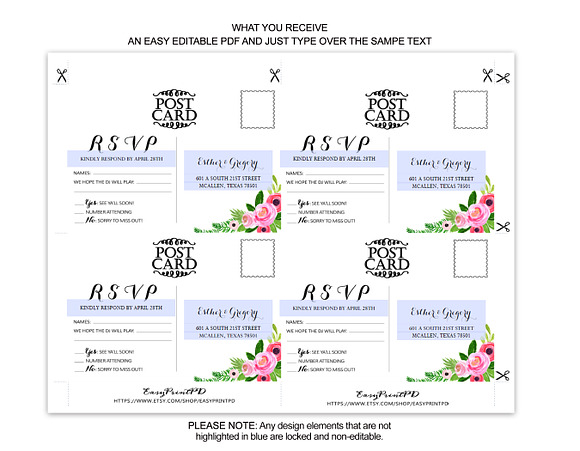 Editable Wedding Invitation Set in Wedding Templates - product preview 4