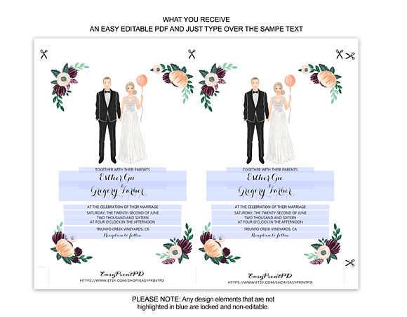 Wedding editable set in Wedding Templates - product preview 2