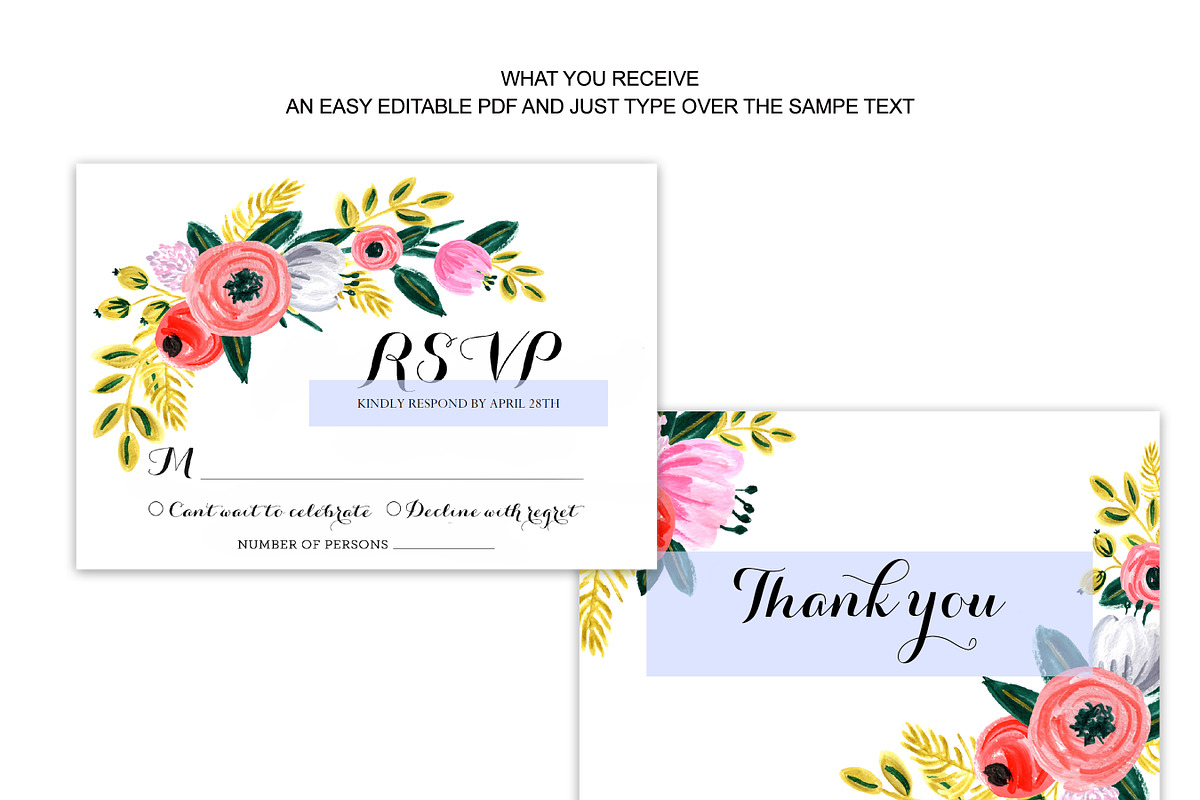 Editable Wedding Set in Wedding Templates - product preview 8