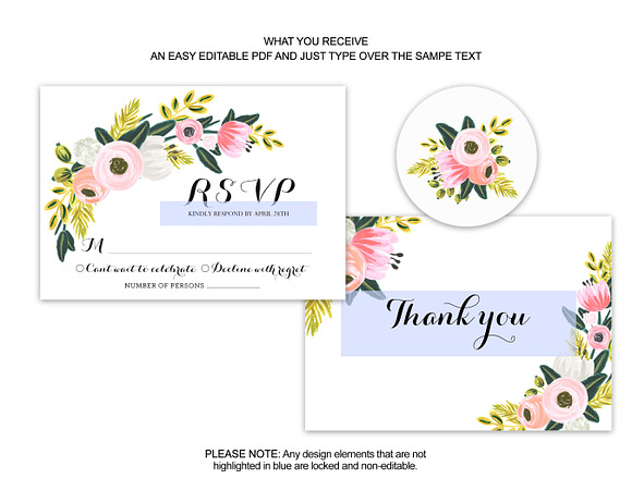 Editable Wedding Set in Wedding Templates - product preview 1