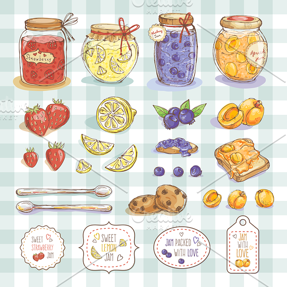 • Cute jam collection • in Illustrations - product preview 2