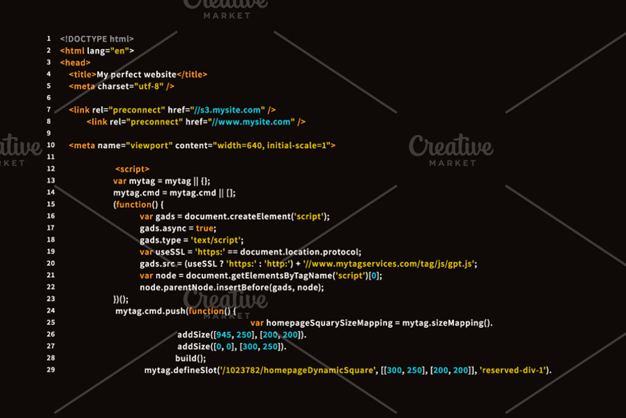 write code in websites
