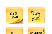 Sticky notes with short messages