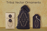 3 tribal animal ornaments