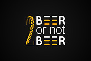 Beer Concept Logo Design Background.