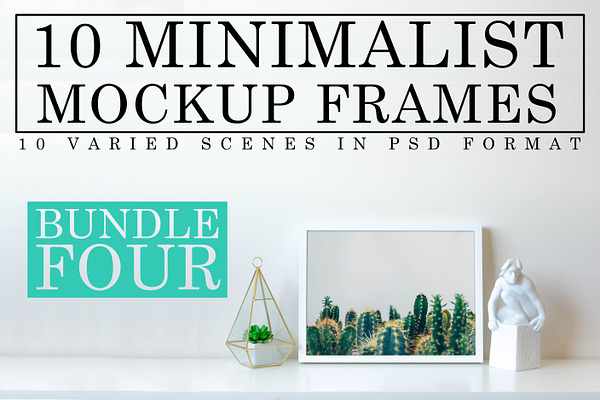10 Minimalist White Mockup Frames