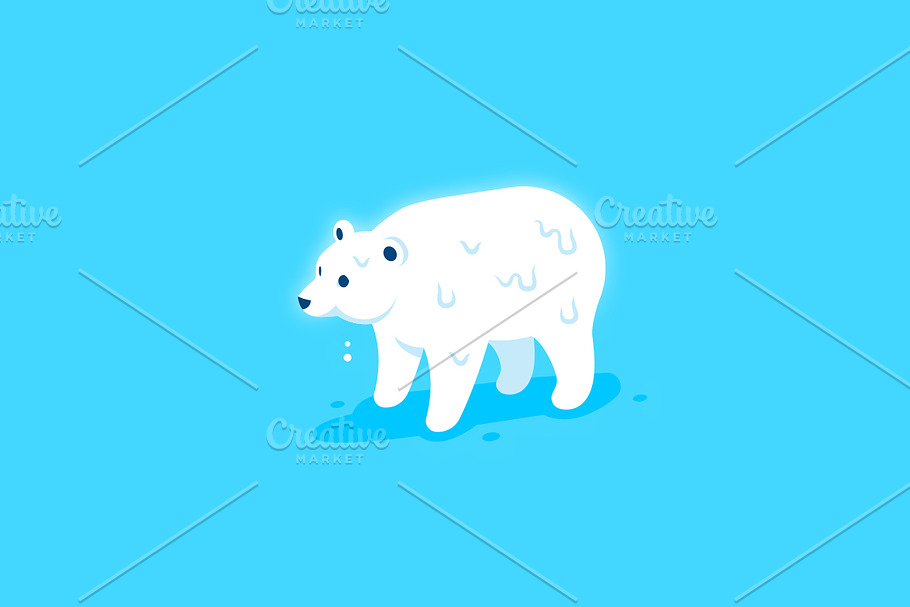 Melted Bear Illustration - 3 Variant in Objects - product preview 8