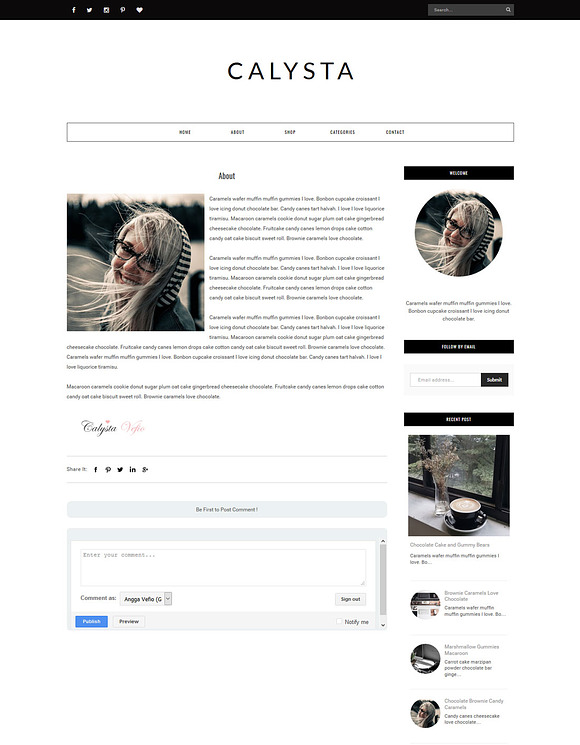 Blogger Template Responsive- SILVANA in Website Templates - product preview 2