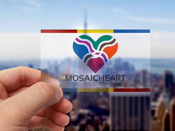 Mosaic Heart Logo in Logo Templates - product preview 1
