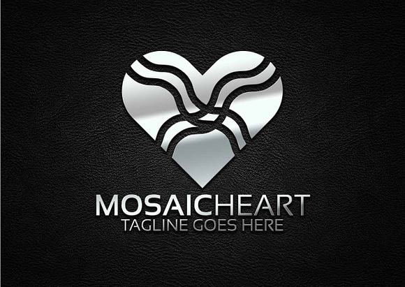 Mosaic Heart Logo in Logo Templates - product preview 2