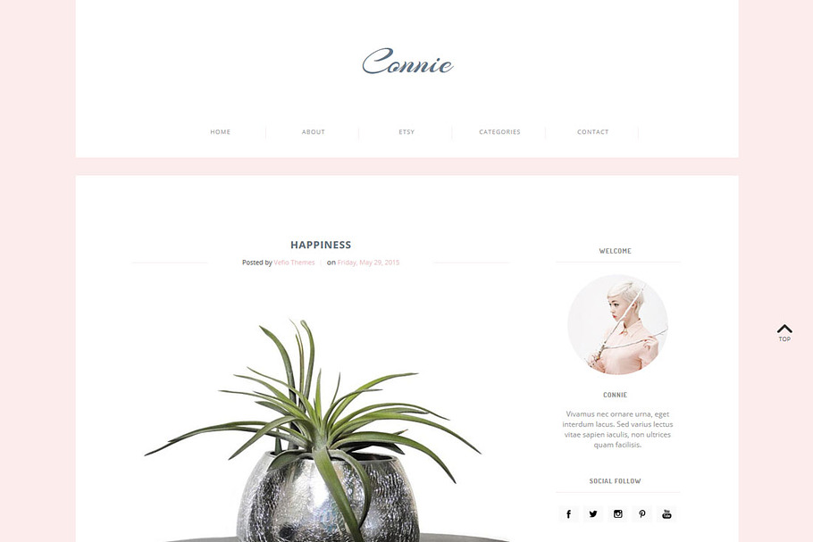 Blogger Template Responsive - Connie