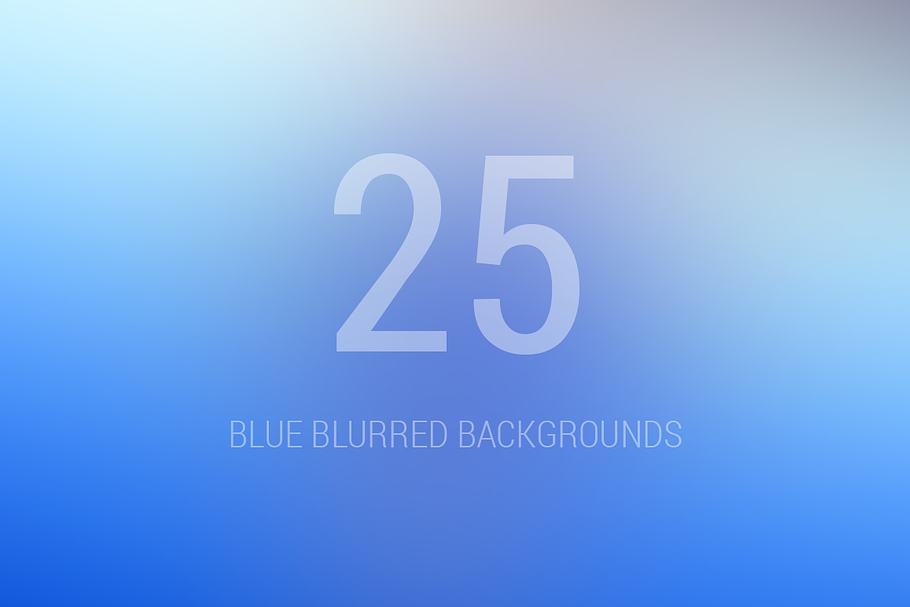 25 Blue Blurred Background