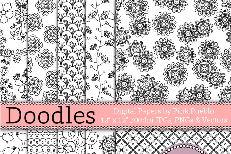Doodle Papers/Seamless Backgrounds