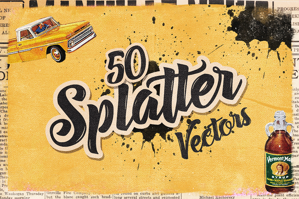 50 Handmade Splatter Vectors in Objects - product preview 8